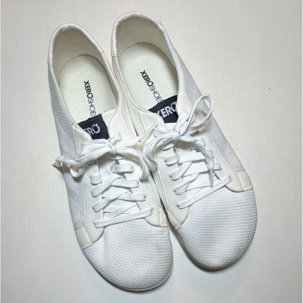 Xero Shoes Dillon Men's White Knit Lightweight Lace-Up Sneakers US 15